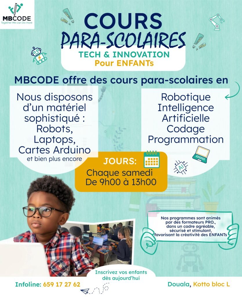 mbcode flyer, cours para scolaires